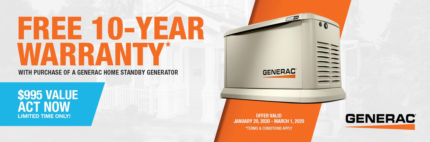 Homestandby Generator Deal | Warranty Offer | Generac Dealer | Carson, CA